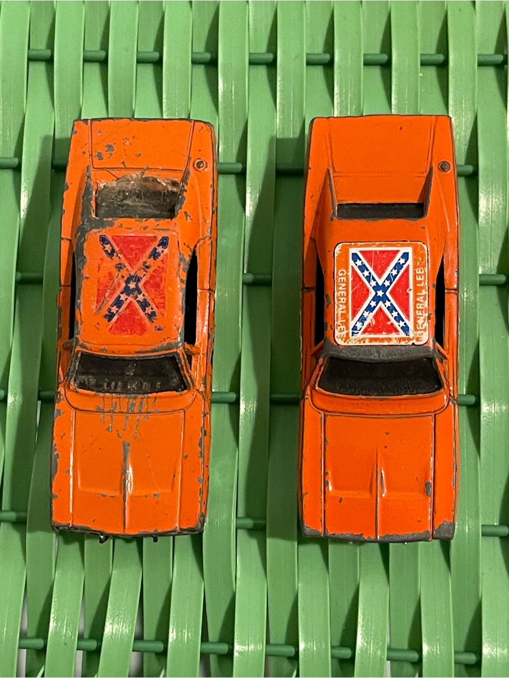(2) 1981 ERTL Replica General Lee Car Dukes Of Hazzard  1/64 Dodge Charger PAIR